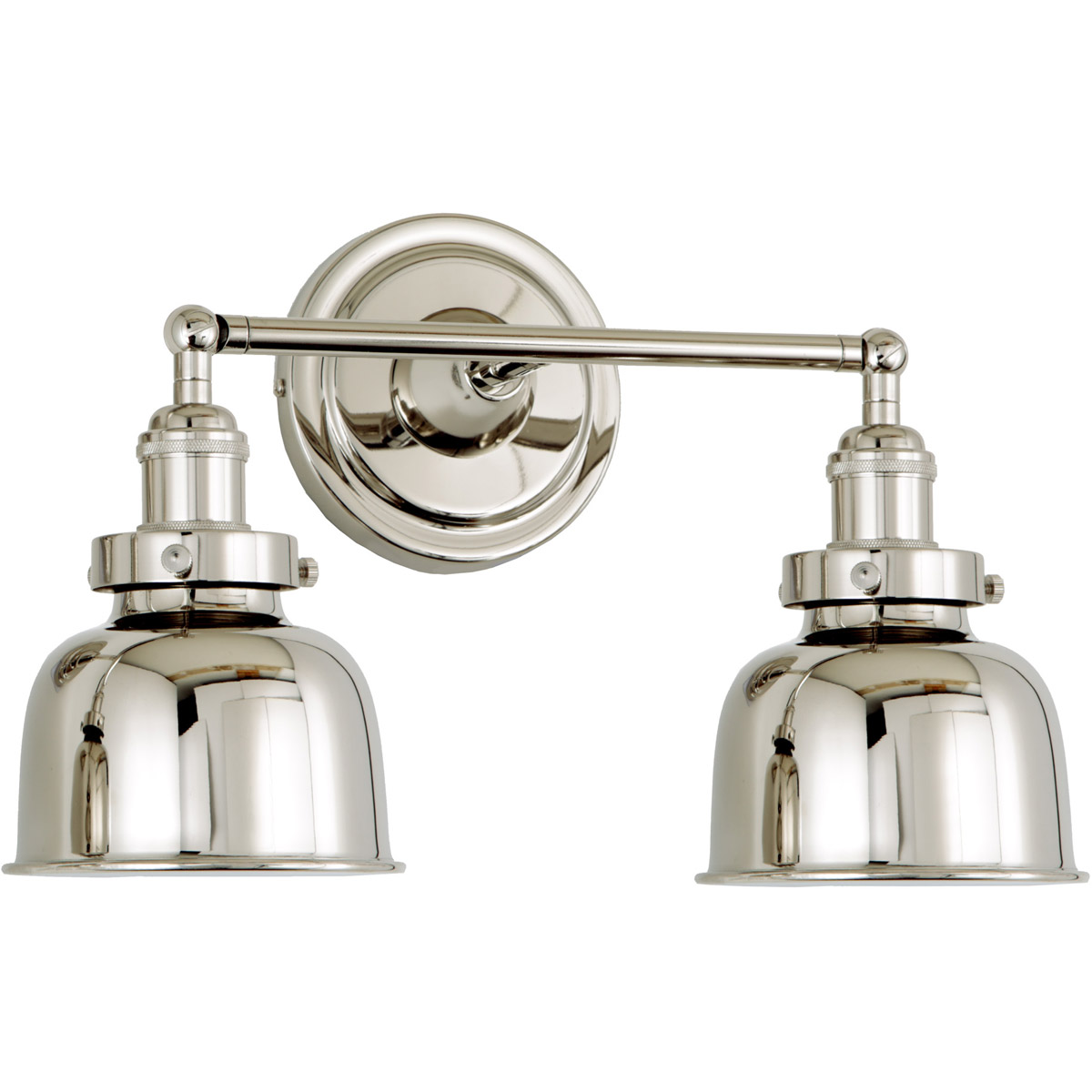 Soho 2 Light 16 inch Polished Nickel Bathroom Wall Sconce Wall Light